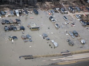 Flooded sections of the Fort McMurray neighbourhood of Waterways, as seen from the air on Monday, April 27, 2020. Supplied Image/McMurray Aviation