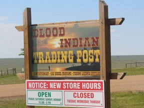 Blood Indian Trading Post was open for busines this weekend, with new hours Friday through Monday to let campers stock up on firewood, ice, marshmellows and more. Misty Hart/Postmedia