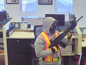 RCMP believe they have found the perpetrator behind a series of armed bank robberies, including this one at Trochu. Ronald Bumbry photo