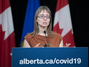 Alberta’s chief medical officer of health Dr. Deena Hinshaw provided an update, from Edmonton on Monday, June 1, 2020, on COVID-19 and the ongoing work to protect public health. (photography by Chris Schwarz/Government of Alberta)