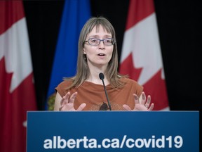 Alberta’s chief medical officer of health Dr. Deena Hinshaw provided an update, from Edmonton on Monday, June 1, 2020, on COVID-19 and the ongoing work to protect public health. (photography by Chris Schwarz/Government of Alberta)