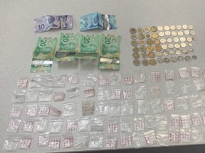 On June 12, 2020, High Prairie RCMP received a suspicious vehicle complaint that resulted in locating the stolen vehicle. A search resulted in the seizure of a hand gun, drug trafficking paraphernalia, a quantity of money and methamphetamine.