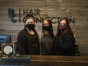 Katrina Smiley, Jules Heffer and Britney Lowry of Hair Connection