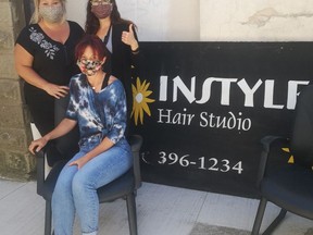 Cindy Gowland, Julie Lyon and Shawna Small of InStyle Hair Studio