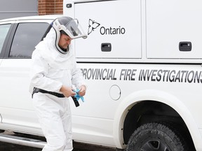 Investigators from the Ontario Fire Marshal's Office, seen here in a file photo, have been called in to probe a fatal fire in Englehart on Friday.