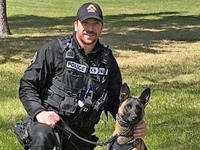Cinstable LeBlanc and K-9 officer Ceto. (supplied photo)