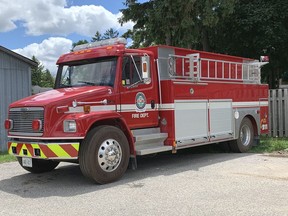 This 1996 tanker truck will be used, if necessary, by the West Perth Fire Department (WPFD) for the next year as they explore the permanent option of adding a second tanker to their overall fleet in the future. ANDY BADER/MITCHELL ADVOCATE