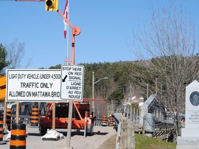 Construction will stretch into fall to repair the Pont Mauril Belanger Bridge in Mattawa.
Stu Campaigne Photo