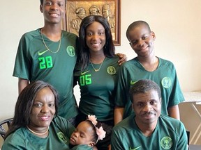 Dr. Omotayo Abiara, shown with her family, will be working out of Tisdale. Photo supplied