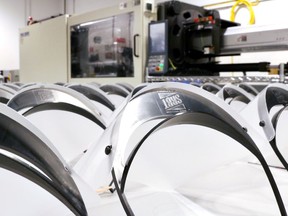 Pembroke's SRB Technologies (Canada) Inc. has been able to retool its production to make 10,000 face shields a week thanks to funding from the provincial government. The first deliveries of face shields are happening this week, with 1,000 going to the Pembroke Regional Hospital.