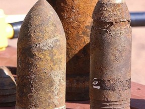 Ordnance at Petawawa. Shell casings discovered during early stages of a cleanup effort in 2019.