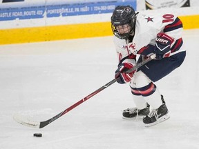After being added to the ballot for the prestigious Patty Kazmaier Award, which is presented during the Frozen Four next month, Templeman and her Robert Morris University teammates hope to be in Erie, Pa., playing in the tournament to crown the NCAA Division 1 women's hockey champion.