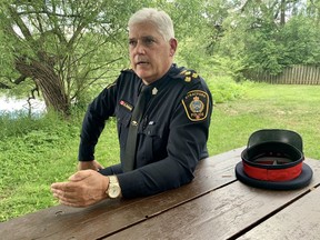 Stratford Police Service Chief Greg Skinner discusses the state of policing after weeks of protests and calls for reform following the death of George Floyd. Cory Smith/The Beacon Herald