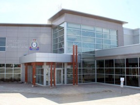 Timmins Police Service headquarters on Spruce Street South. The Daily Press file photo