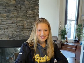 Sherwood Park's Stephanie Kucy has signed on to play NCAA Division II womenÕs basketball for Lees McRae College in North Carolina. Photo Supplied