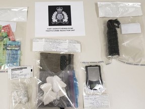 Following a traffic stop of a speeding car in late May, Fort Saskatchewan RCMP seized a half-pound of suspected crack-cocaine, worth an estimated street value of $25,000. It marked the largest seizure this year for the department to date. Photo Supplied