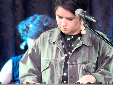 Audrey Stefan of The Lauriers plays the keyboard at the Town of Stony Plain's first virtual Summer Sessions concert Wednesday, June 18, 2020 at Moonshiners in Stony Plain.