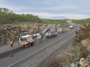 A repaving project on the southwest bypass features the use of scanners to determine how much of the old asphalt needs to be scraped off in various parts of the road. The new technology can save time and resources, while cutting down on greenhouse gas emissions.