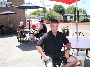 Daryn Ferrigan, of Ferrigan's Pub in Garson, has opened an outdoor patio.