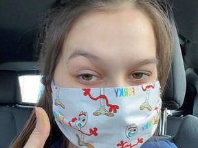 Milena Raso, a Grade 11 student at Marymount Academy, came up with a creative solution when her co-op placement was cancelled due to COVID-19. During the school closure period, Raso spent hundreds of hours making masks for the Sudbury community. Each mask costs just $5 and is made with love. She is donating all of the money raised to Northern Ontario Families of Children with Cancer.