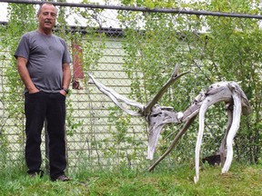 Elliot Lake resident Richard Roy is proud of the art he creates using driftwood. Several of his creations are adorning spots around the community. Kevin McSheffrey