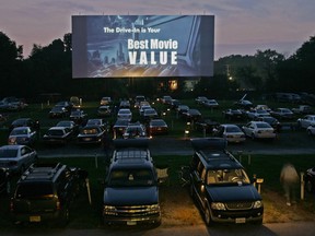Cars full of movie-goers are lined up and waiting for the main attraction to start at a drive-in theatre in Baltimore, Md. A local entrepreneur has launched a new business that will bring pop-up drive-in movies to Northern Ontario communities, including Sudbury, this summer.