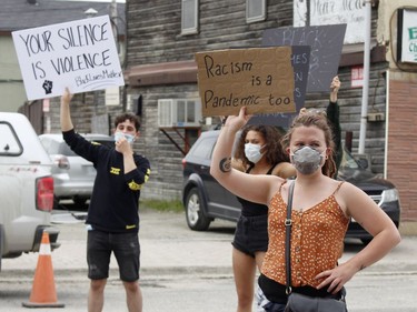 Even the COVID-19 pandemic couldn't stop protesters from coming out to stand up against the systemic racism in Timmins Friday. 

RICHA BHOSALE/The Daily Press