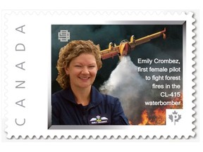 The East Canada Section of the 99s Emily Crombez commemorative stamp was officially launched Friday at the Tillsonburg Regional Airport. (Contributed)