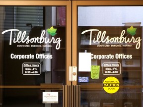 Town of Tillsonburg corporate offices. (Chris Abbott/Postmedia Network)