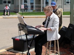 Residents of Seasons Retirement Community in Wetaskiwin were treated to old time music with Peggy and Darryl last week as they presented Music in the Sun as part of Seniors Week events.