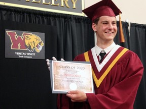 Enrico Riwe was one of Wetaskiwin Composite High School's Class of 2020 to take part in the Wetaskiwin and District Heritage Museum's Hisotry Maker exhibit to celebrate this year's grads who were not able to have a traditioinal graduation ceremony due to COVID-19 gathering restrictions.