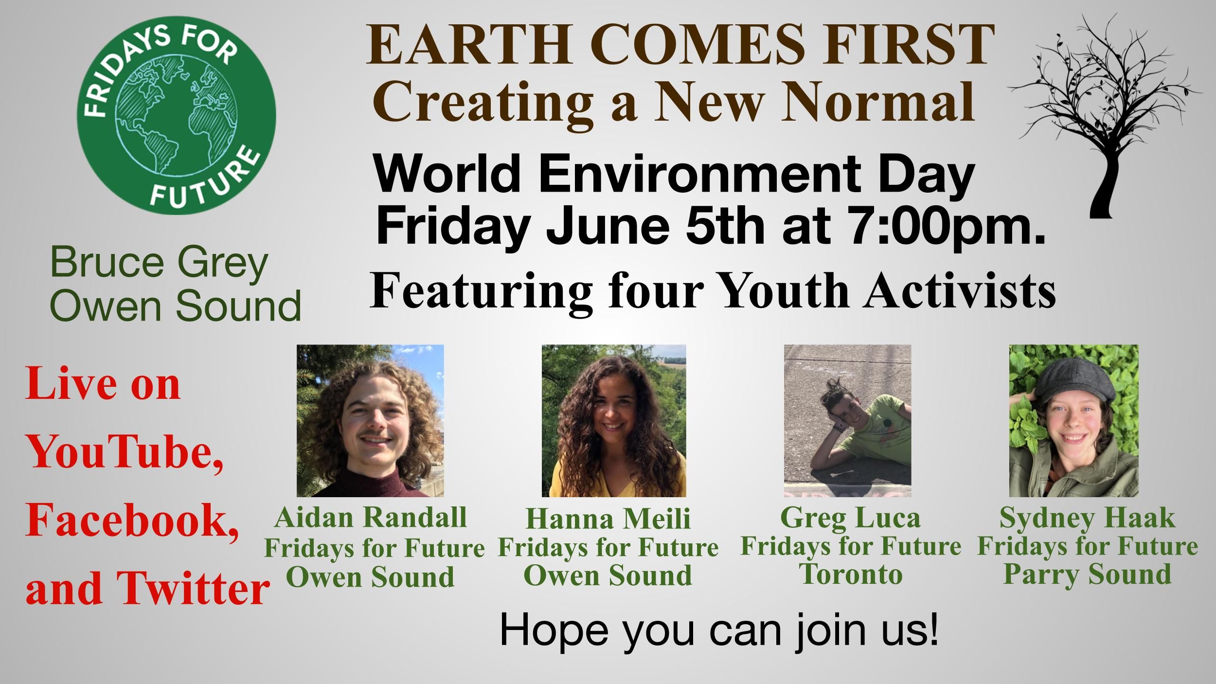 Fridays for Future to host discussion for World Environment day. |  Kincardine News