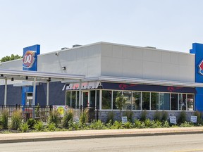 Brantford Police are investigating after a charity donation bin was stolen during a break-and-enter at the Dairy Queen located at Colborne Street West and Oak Street in Brantford,