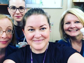 Members of the clinical nutrition team at the Brant Community Healthcare System are Lori Elyk (left), Ashley Phillips, Courtney Wilson and Wendy Kowal.