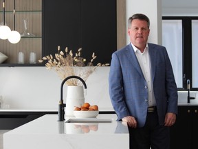 London Health Sciences Foundation chief John MacFarlane, seen here in the kitchen of the grand prize home at at 3536 Grand Oak Crossing, says Dream Lottery ticket sales are off to a strong start despite virus crisis restrictions. (Dale Carruthers/The London Free Press)