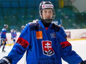 Centre Alex Geci of Topolcany, Slovakia, was selected seventh overall by the Sarnia Sting in the 2020 Canadian Hockey League import draft. (ISM Sport Management)