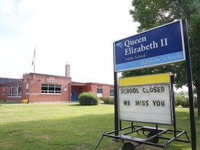 Queen Elizabeth II Public School is closed like all other schools in Greater Sudbury, Ont. due to the COVID-19 pandemic.