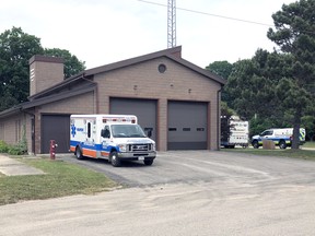 Bruce County Paramedic Services opened a new service post at the Sauble Beach Fire Hall on Sunday. The post will station one ambulance and be in service until just about Labour Day. Photo submitted.