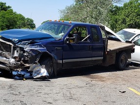 Haldimand OPP say three people were sent to hospital following a crash Tuesday on Highway 3 in Cayuga.