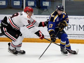 Sherwood Park product and Fort McMurray Oil Barons forward Brendan Stafford has signed on with NAIT. Laura Beamis/Postmedia Network