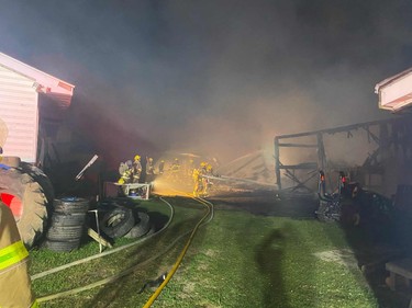 Firefighers were called to a blaze at Charlotte's Freedom Farm on Brook Line that claimed the lives of some animals.