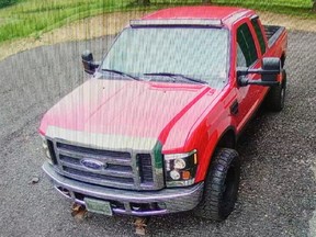 Brant OPP are seeking the public's help after a red 2008 Ford F350 pickup truck was stolen Monday from a Lynden Road address. Submitted