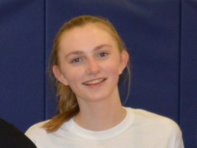 Emma Babbitt is co-MVP of Brockville Collegiate Institute's senior girls basketball and volleyball teams in 2019-2020.
File photo/The Recorder and Times