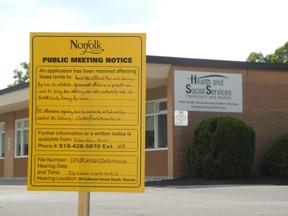 A planning report with recommendations will come to Norfolk council next week that could bring the Haldimand-Norfolk Health Unit property on Gilbertson Drive in Simcoe in compliance with Norfolk’s official plan and zoning bylaw. – Monte Sonnenberg photo