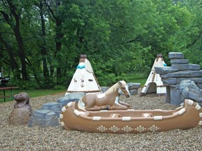 The new playground at the Maples Park was completed on June 26, 2020 and is historically significant.