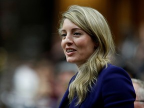 Canada's Minister of Economic Development and Official Languages Melanie Joly speaks in the House of Commons on Parliament Hill in Ottawa, March 9. REUTERS/Blair Gable