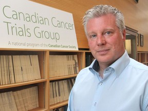 Dr. Chris O'Callaghan, senior investigator at the Canadian Cancer Trials Group, in Kingston in June 2016. (Michael Lea/ The Whig-Standard)