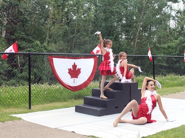 Karlee Bohnet, Bailee Bohnet, Addison Litvinchuk perform a Variety Trio.