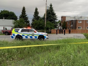 Greater Sudbury Police said officers got a call at 7 p.m. Sunday about a weapons complaint near a home on Rita Street. A murder charge has been laid.