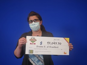 Kristen Rymon-Lipinski of Brantford is a winner in the Poker Lotto lottery. Submitted